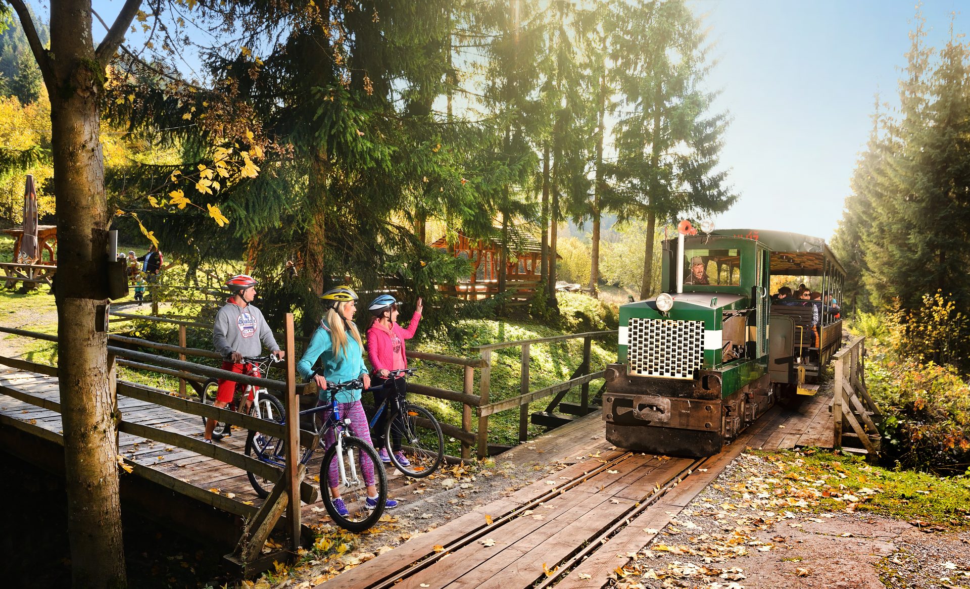 Zabytkowa leśna kolejka trawersowa w miejscowości Vychylovka